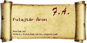 Fulajtár Áron névjegykártya